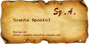 Szente Apostol névjegykártya